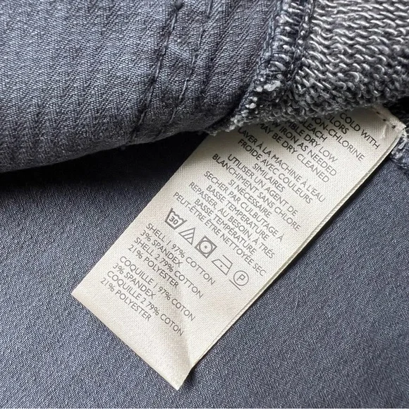 We The Free People Marlie Washed Pullover Jacket Coat Hoodie OVERSIZED Utility - Picture 6 of 7